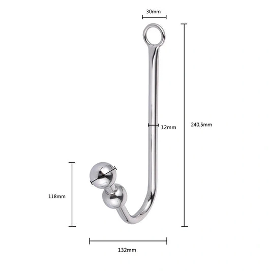 5334 Anal Elegant with Collar Cuffs Beaded and Hook 0125